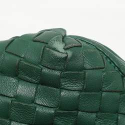 Pre Owned حقيبة كتف بوتيجا فينيتا نوديني جلد إنترشياتو أخضر