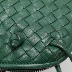 Pre Owned حقيبة كتف بوتيجا فينيتا نوديني جلد إنترشياتو أخضر