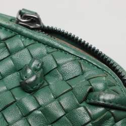 Pre Owned حقيبة كتف بوتيجا فينيتا نوديني جلد إنترشياتو أخضر