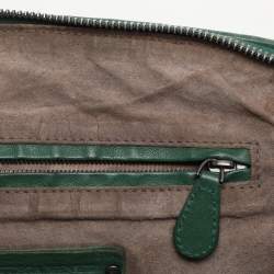 Pre Owned حقيبة كتف بوتيجا فينيتا نوديني جلد إنترشياتو أخضر