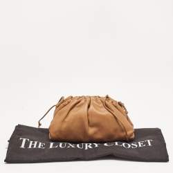 Bottega Veneta Brown Leather Mini The Pouch Clutch Bag