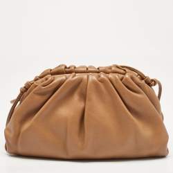 Bottega Veneta Brown Leather Mini The Pouch Clutch Bag