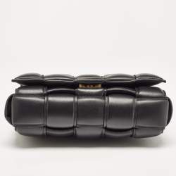Pre Owned Bottega Veneta Black Padded Leather Cassette Chain Bag