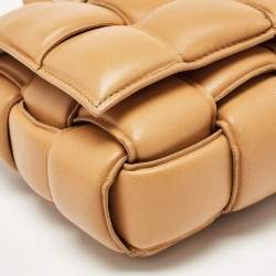 Bottega Veneta Tan Intreccio Leather Padded Cassette Shoulder Bag