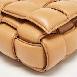 Bottega Veneta Tan Intreccio Leather Padded Cassette Shoulder Bag