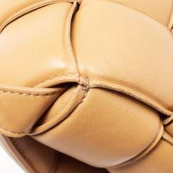 Bottega Veneta Tan Intreccio Leather Padded Cassette Shoulder Bag
