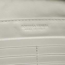 Pre Owned Bottega Veneta Grey Intrecciato Leather Zip Pochette