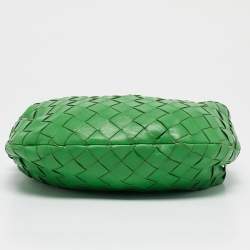 مملوكة مسبقًا Bottega Veneta Green Intrecciato Leather Mini Jodie Hobo