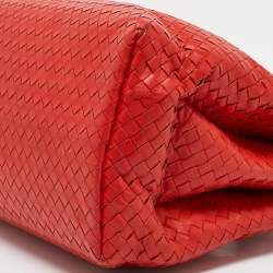 مملوكة مسبقًا Bottega Veneta Red Intrecciato Leather Medium Roma Tote