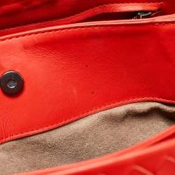 مملوكة مسبقًا Bottega Veneta Red Intrecciato Leather Medium Roma Tote