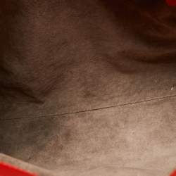 مملوكة مسبقًا Bottega Veneta Red Intrecciato Leather Medium Roma Tote