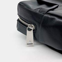 Bottega Veneta Black Leather Cassette Belt Bag
