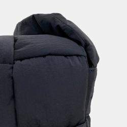 Pre Owned Bottega Veneta Navy Blue Fabric Padded Tech Cassette Bag