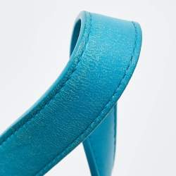 مملوكة مسبقًا Bottega Veneta Aqua Blue Intrecciato Leather Large Cesta Tote