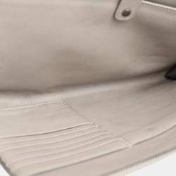 Bottega Veneta Grey Intrecciato Leather Document Case Clutch Bag