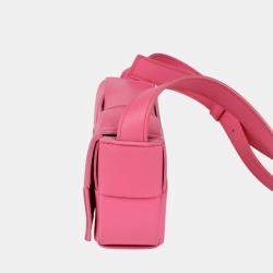 Bottega Veneta Pink Leather Mini Cassette Crossbody Bag