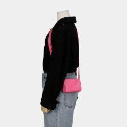 Bottega Veneta Pink Leather Mini Cassette Crossbody Bag