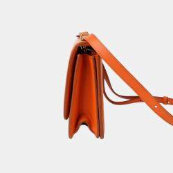 Bottega Veneta Orange Leather Classic Ronde Shoulder Bag