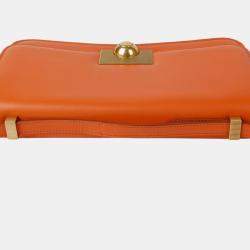 Bottega Veneta Orange Leather Classic Ronde Shoulder Bag