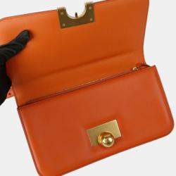 Bottega Veneta Orange Leather Classic Ronde Shoulder Bag