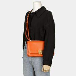 Bottega Veneta Orange Leather Classic Ronde Shoulder Bag