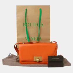 Bottega Veneta Orange Leather Classic Ronde Shoulder Bag