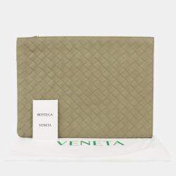 Bottega Veneta Intrecciato Half Zipper Pouch