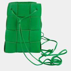 Bottega Veneta Small Parakeet Intrecciato Leather Cassette Bucket Shoulder Bag