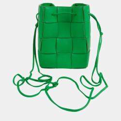 Bottega Veneta Small Parakeet Intrecciato Leather Cassette Bucket Shoulder Bag