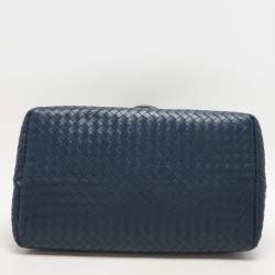 Bottega Veneta Blue Intrecciato Leather Tote
