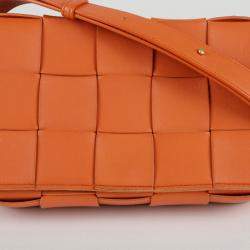 Bottega Veneta Orange Leather Classic Cassette Crossbag