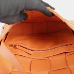 Bottega Veneta Orange Leather Classic Cassette Crossbag