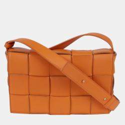 Bottega Veneta Orange Leather Classic Cassette Crossbag