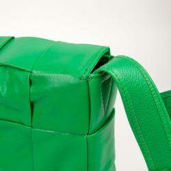 Bottega Veneta Maxi Parakeet Intrecciato Leather Cassette Crossbag