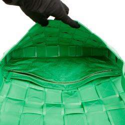 Bottega Veneta Maxi Parakeet Intrecciato Leather Cassette Crossbag