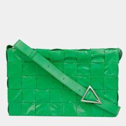 Bottega Veneta Maxi Parakeet Intrecciato Leather Cassette Crossbag