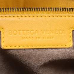 مملوكة مسبقًا Bottega Veneta Yellow Intrecciato Leather Large Veneta Hobo