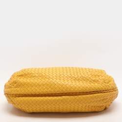 مملوكة مسبقًا Bottega Veneta Yellow Intrecciato Leather Large Veneta Hobo