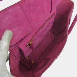 Bottega Veneta Purple Leather Mini The Arco Handbag 