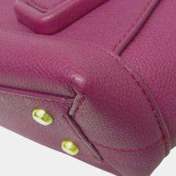 Bottega Veneta Purple Leather Mini The Arco Handbag 
