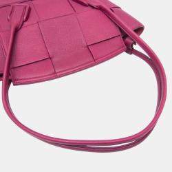 Bottega Veneta Purple Leather Mini The Arco Handbag 