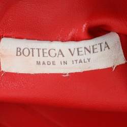 Bottega Veneta Red Intrecciato Leather Zip Pouch