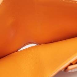 Bottega Veneta Orange Leather Palmellato Trifold Wallet