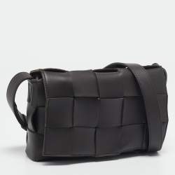 مملوكة مسبقًا Bottega Veneta Cacao Brown Intreccio Leather Cassette Shoulder Bag