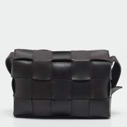 مملوكة مسبقًا Bottega Veneta Cacao Brown Intreccio Leather Cassette Shoulder Bag