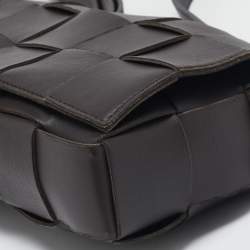 مملوكة مسبقًا Bottega Veneta Cacao Brown Intreccio Leather Cassette Shoulder Bag