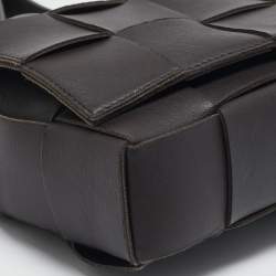 مملوكة مسبقًا Bottega Veneta Cacao Brown Intreccio Leather Cassette Shoulder Bag