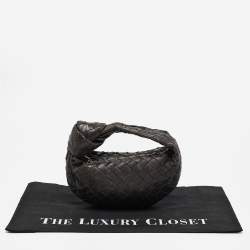 Pre Owned Bottega Veneta Brown Intrecciato Leather Mini Jodie Hobo