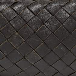 Pre Owned Bottega Veneta Brown Intrecciato Leather Mini Jodie Hobo