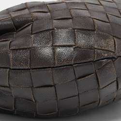 Pre Owned Bottega Veneta Brown Intrecciato Leather Mini Jodie Hobo